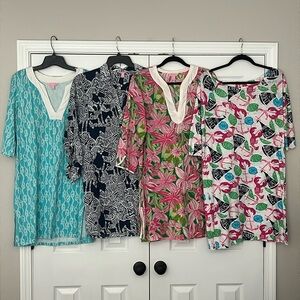 4 Lilly Pulitzer dresses or swim coverups